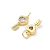 Brass Micro Pave Cubic Zirconia Pendants KK-L239-009G-2
