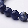 Natural Sodalite Beaded Stretch Bracelets X-BJEW-F203-05-2