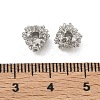 Brass Clear Cubic Zirconia Beads KK-D228-23P-2
