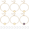 16Pcs 304 Stainless Steel Paperclip Chain Satellite Chain Bracelet Making BJEW-SP0001-32B-1