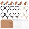 24Pcs Wood Cross Charm Bracelets BJEW-GO0001-43-1