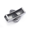 Retro 304 Stainless Steel Slide Charms/Slider Beads X-STAS-L243-025AS-2