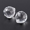 Faceted Round Glass Pendants GLAA-O008-F04-2