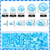 70G  5 Styles ABS Plastic Imitation Pearl Cabochons OACR-SC0001-45F-2