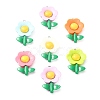30Pcs 6 Colors Opaque Resin Pendants RESI-CJ0003-08-8