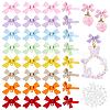 48Pcs 8 Colors Alloy Stud Earring Findings EJEW-PH0001-36-1