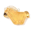 Handmade Gold Foil Lampwork Pendants LA-CBAD4D2-01A-2