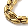Electroplated Synthetic Magnetic Hematite Beads Strands G-Z032-B01-02F-3