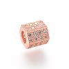 Brass Micro Pave Cubic Zirconia European Beads ZIRC-S053-YS012-1-1