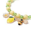 Acrylic Beaded Stretch Bracelet BJEW-JB08770-3