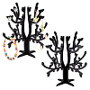 Opaque Acrylic Earring Display Tree Stands ODIS-WH0025-117-1