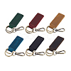 6Pcs 6 Colors Cowhide Leather Keychain KEYC-PH0002-15-6