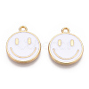 Light Gold Tone Alloy Enamel Pendants ENAM-N056-197C-2