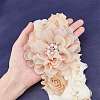 Chiffon Flower Chain Belt with Alloy Rhinestone AJEW-WH0248-43-3