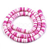 Handmade Polymer Clay Beads Strands CLAY-R089-6mm-093-2