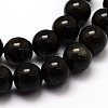 Natural Obsidian Beads Strands X-G-F364-08-10mm-3