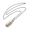 Natural Mexican Agate Pendant Perfume Bottle Necklaces G-C155-04P-2