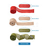 3 Rolls 3 Colors Polyester Imitation Linen Wrapping Ribbon OCOR-YS0001-02A-8