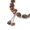 4Pcs Natural Mixed Gemstone Chip Beaded Charm Bracelets for Women BJEW-JB12296-5