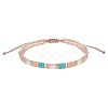 Bohemian Style Glass Seed Bead & Plastic Braided Bead Bracelets QF8968-10-1