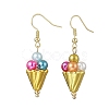 Ice Cream Alloy Acrylic Dangle Earrings EJEW-TA00766-3
