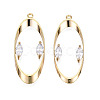 Brass Rhinestone Pendants KK-N216-413-2