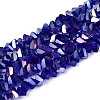Electroplate Transparent Glass Beads Strands GLAA-N021-4mm-02-1