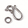 Tibetan Style Alloy Hook and Eye Clasps PALLOY-E436-56AS-NR-3