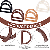 4Pcs 4 Colors PU Leather Oval Bottom FIND-CL0001-79B-7