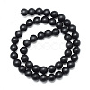 Synthetic Black Stone Bead Strands G-R345-8mm-38-2