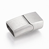 Tarnish Resistant 304 Stainless Steel Magnetic Clasps with Glue-in Ends X-STAS-F131-05P-1