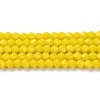 Opaque Solid Color Imitation Jade Glass Beads Strands EGLA-A039-P4mm-D05-1