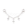 925 Sterling Silver Micro Pave Clear Cubic Zirconia Chain Extenders STER-N016-54S-2