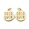 Brass Enamel Pendants KK-K250-25G-1