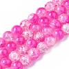 Baking Paint Crackle Glass Bead Strands CCG-S001-8mm-09-1