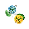 Glass Seed Beaded Pendants PALLOY-MZ01395-2