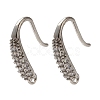 Rack Plating Brass Micro Pave Clear Cubic Zirconia Earring Hooks KK-A231-02P-1