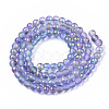 Frosted Spray Painted Glass Beads Strands GLAA-N035-03A-C05-2