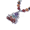 Natural & Synthetic Gemstone and Rhodochrosite Pendant Necklaces NJEW-G324-A01-2