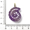 Natural Amethyst Pendants G-A287-01G-05-3