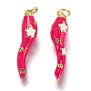 Brass Enamel Pendants X-KK-B026-15G-B-2