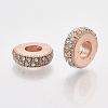 Rose Gold Plated Alloy European Beads X-MPDL-S067-24-2
