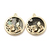 Brass Micro Pave Clear Cubic Zirconia Pendants KK-L211-011G-03-1