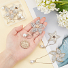 6Pcs 2 Style Star & Windmill Glitter Hotfix Rhinestone DIY-FG0002-26-3