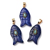 Natural Lapis Lazuli & Synthetic Turquoise Carved Pendants X-G-Z084-01G-09-1