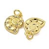 Rack Plating Brass Micro Pave Cubic Zirconia Pendants KK-I718-27G-01-2