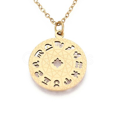 201 Stainless Steel Pendant Necklaces NJEW-T009-JN139-40-2-1