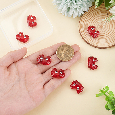 10Pcs Glass Enamel Beads LAMP-PA0001-44B-1