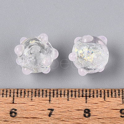 Handmade Foil Lampwork Beads Strands FOIL-T008-02H-1