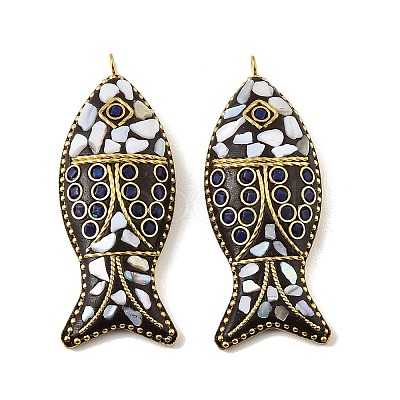 Handmade Polymer Clay Indonesia Big Pendants PY-CBAAA14-02C-01-1